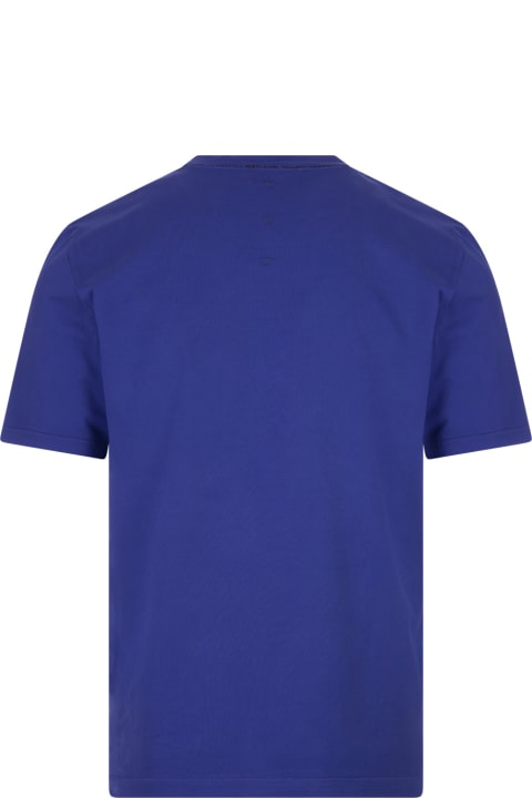 Premiata Topwear for Men Premiata Blue T-shirt With Never White Print