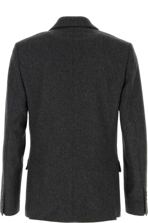 Ami Alexandre Mattiussi Coats & Jackets for Men Ami Alexandre Mattiussi Dark Grey Wool Blazer