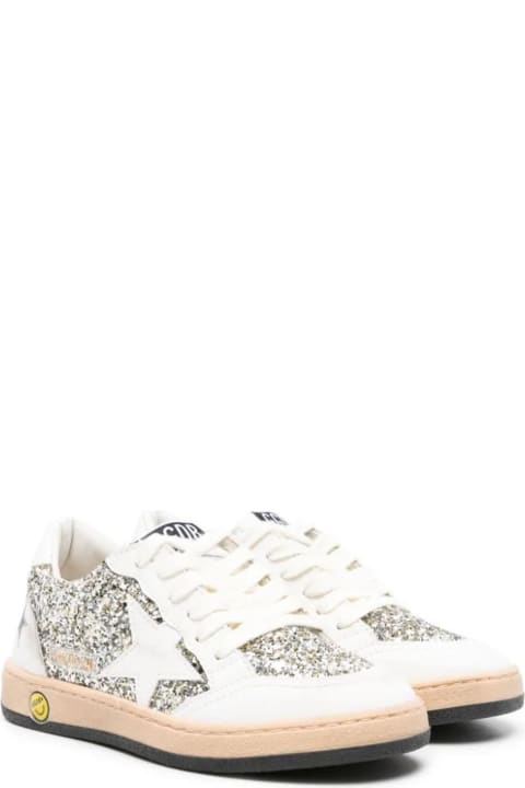 Shoes for Boys Golden Goose White Leather Sneakers