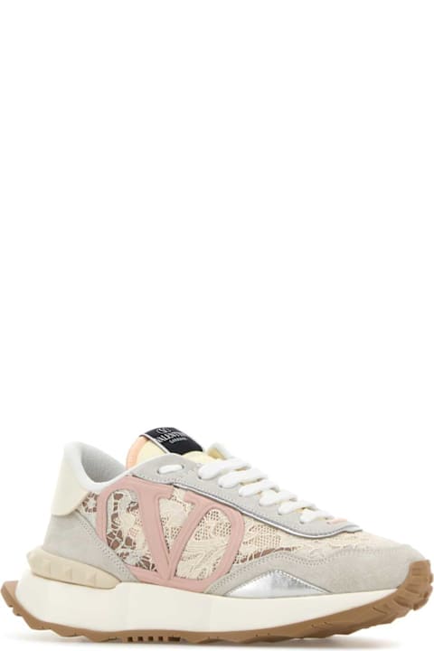 أحذية لـ السيدات Valentino Garavani Multicolor Lace And Suede Lacerunner Sneakers