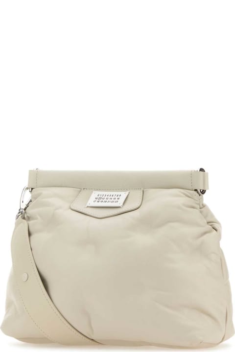 Bags Sale for Women Maison Margiela Chalk Nappa Leather Small Glam Slam Classique Crossbody Bag