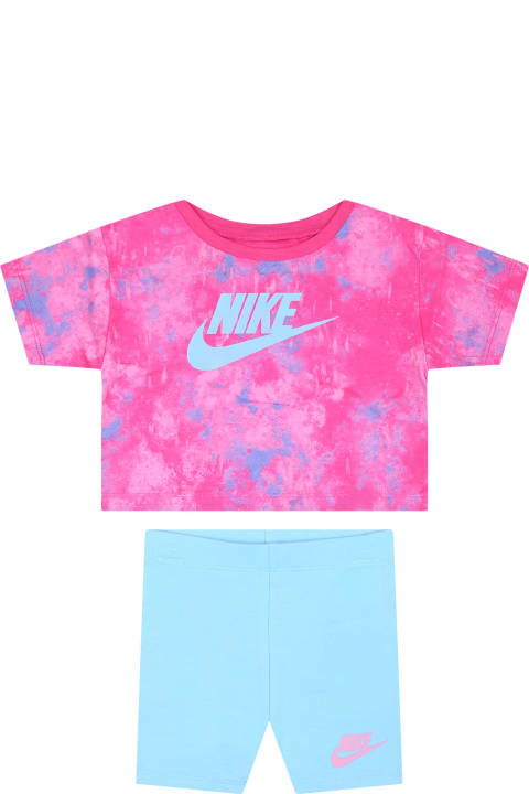 Nike Bottoms for Baby Boys Nike Fuchsia T-shirt For Baby Girl With Logo