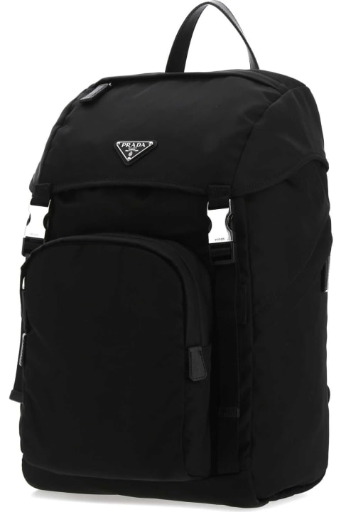 Backpacks for Men Prada Black Re-nylon Backpack