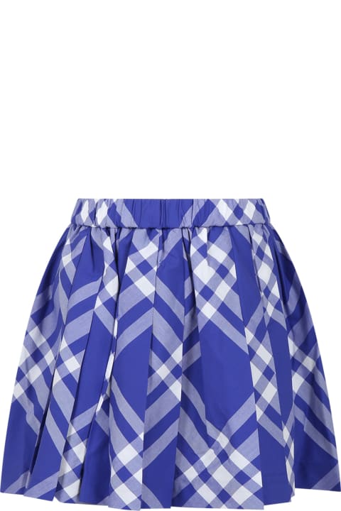 Bottoms for Girls Burberry Blue Skirt For Girl