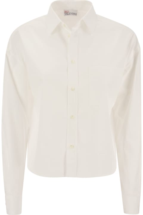 RED Valentino Topwear for Women RED Valentino Cropped Shirt In Cotton Poplin
