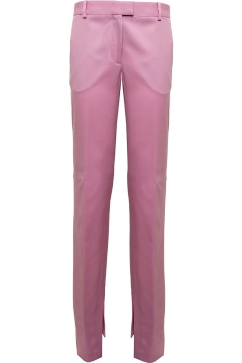 The Attico Woman's 'abram'  Pink Wool Tailored Pants