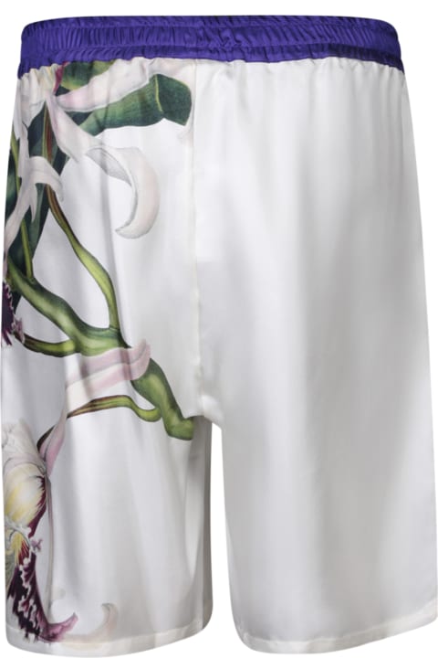 Pierre-Louis Mascia Pants for Men Pierre-Louis Mascia Aloe Organic White/multicolor Shorts
