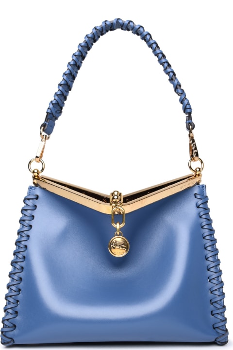 Etro for Women Etro Small 'vela' Blue Leather Bag