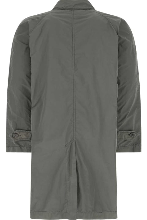 Aspesi Coats & Jackets for Men Aspesi Dark Grey Polyester Blend Rain Coat