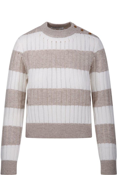 Max Mara سترات لـ السيدات Max Mara 'alfeo' Multi Wool Blend Sweater