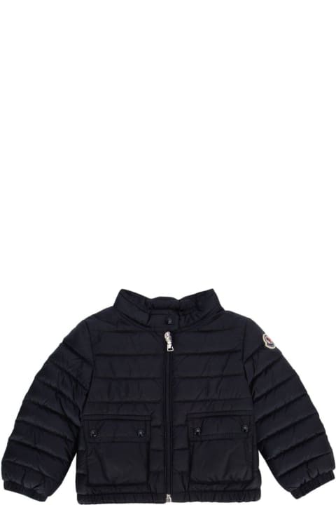 Topwear for Baby Boys Moncler Logo Patch Padded Jacket