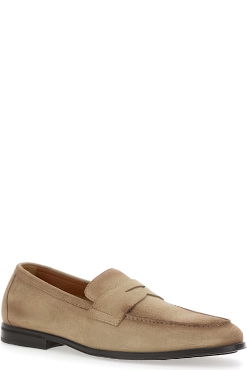 Doucal's Loafers & Boat Shoes for Men Doucal's 'nottingham' Beige Slip-on Loafers In Leather Man