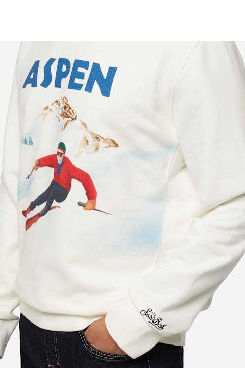 Homeware MC2 Saint Barth Cotton Fleece Sweatshirt Soho With Aspen Postcard Print