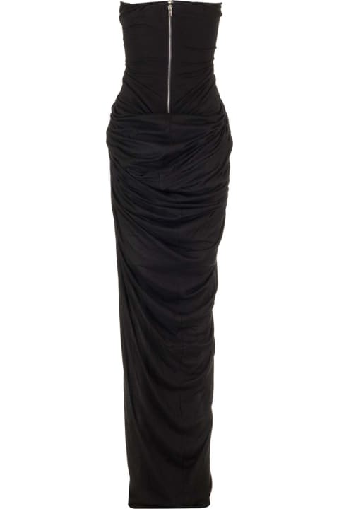 Fashion for Women Rick Owens Long Draped Bustier Dress