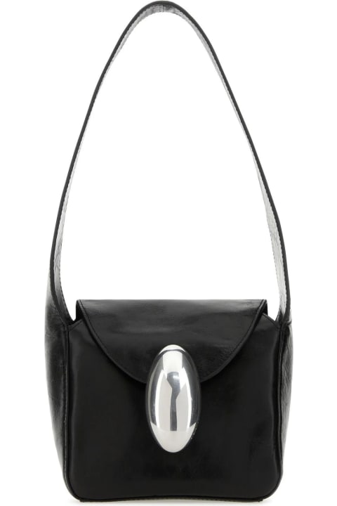 Alexander Wang Shoulder Bags for Women Alexander Wang Black Leather Small Hobo Dome Shoulder Bag