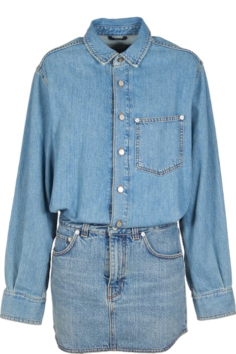 Haikure Dresses for Women Haikure Denim Buttoned Dress