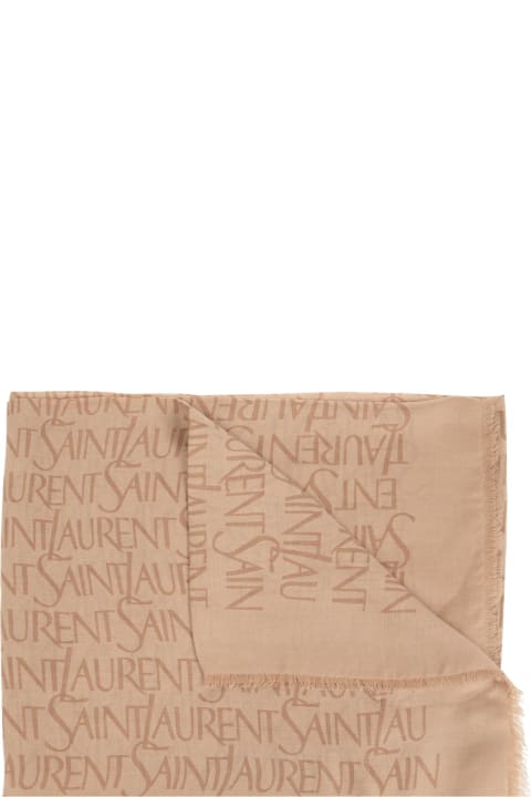 Saint Laurent Scarves & Wraps for Women Saint Laurent Scarf With Monogram