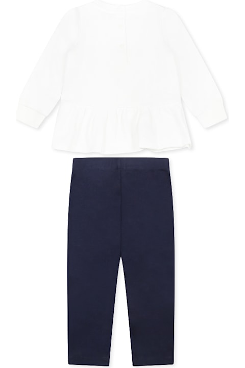 Homeware Ralph Lauren Multicolor Suit For Baby Girl With Polo Bear