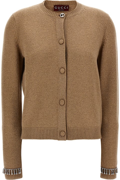 Gucci Sweaters for Women Gucci Jewel Cuffs Cardigan