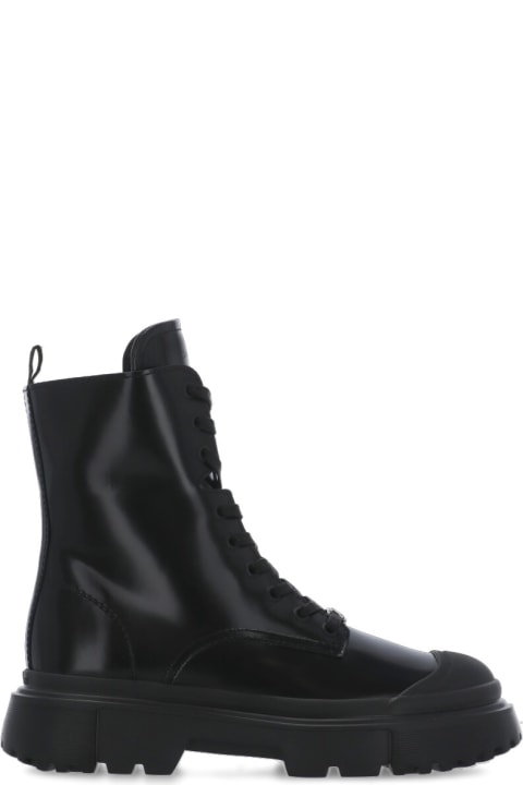 Hogan Shoes for Women Hogan H619 Combat Boots