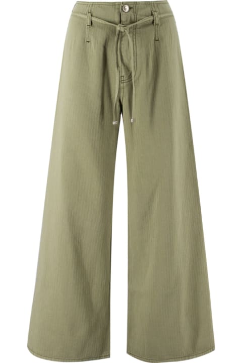 Etro Pants & Shorts for Women Etro Green Culotte Jeans With Belt