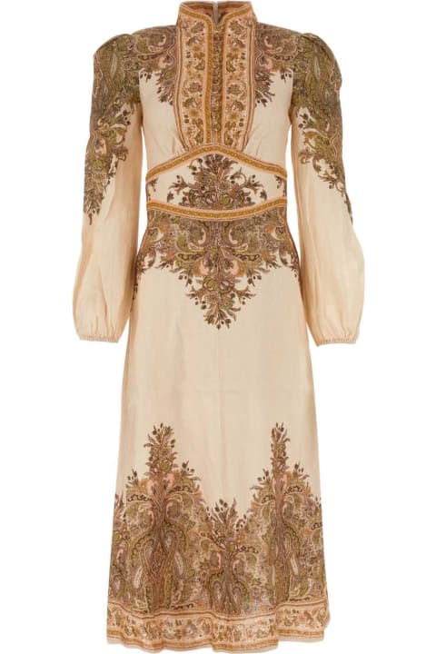 Zimmermann Dresses for Women Zimmermann Embroidered Linen Natura Dress