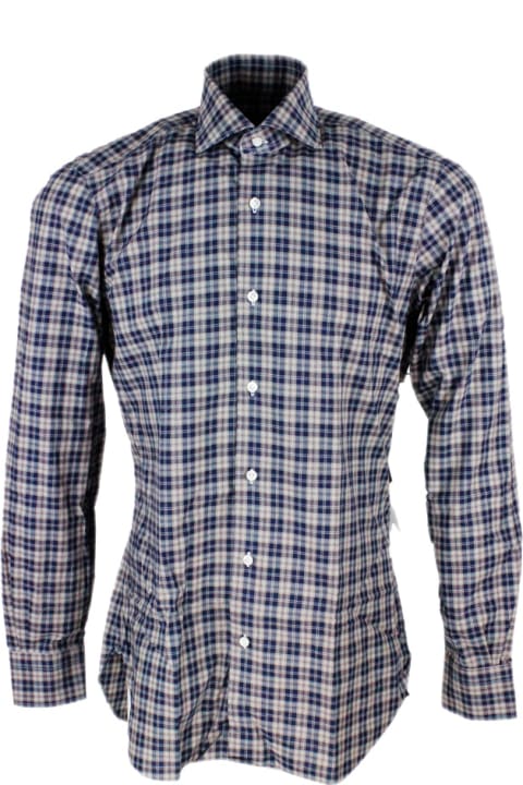 Barba Napoli for Men Barba Napoli Cult Shirt With Two-tone Checked Pattern