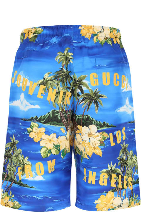 メンズ新着アイテム Gucci Printed Polyester Swimming Shorts