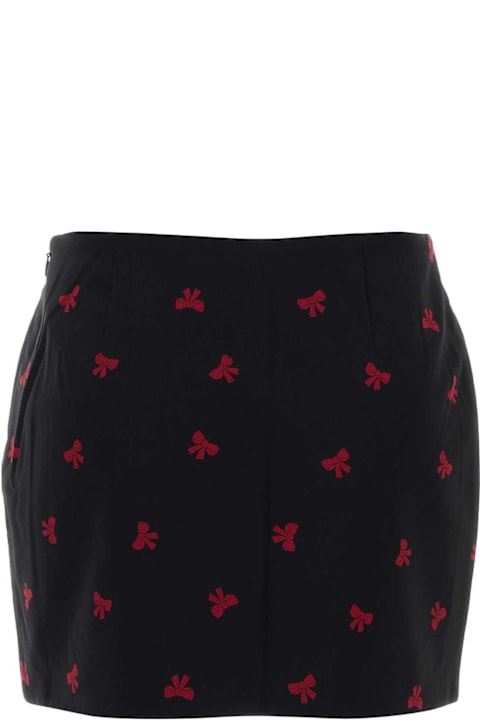 Alessandra Rich for Kids Alessandra Rich Printed Silk Mini Skirt