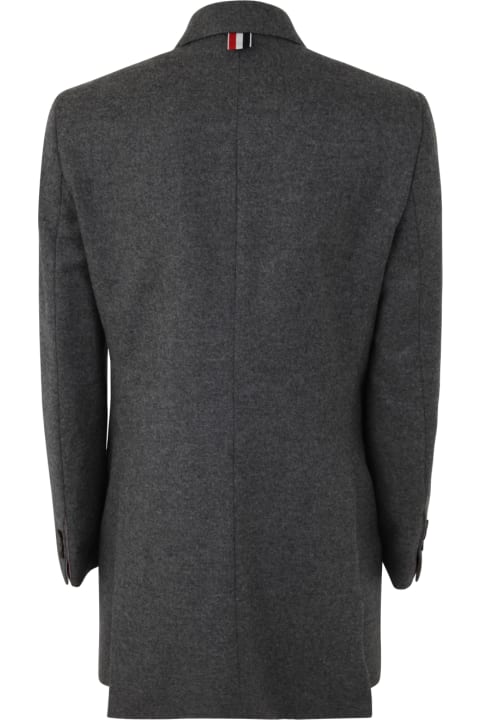 Thom Browne Coats & Jackets for Women Thom Browne Elongated Long Sleeve Double Breasted Sportcoat In Wool Flannel