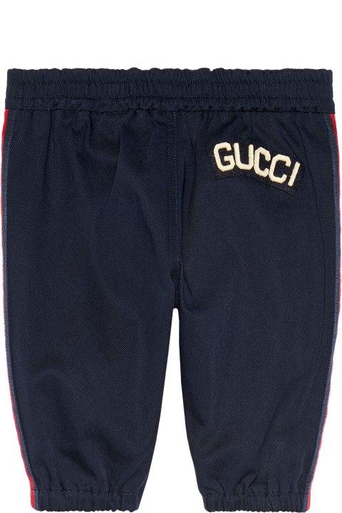 Gucci for Kids Gucci Gabardine Trousers With Patch