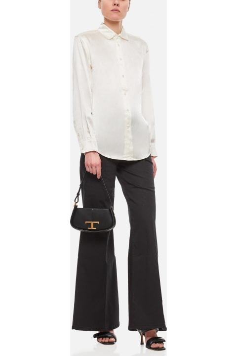 ウィメンズ Ralph Laurenのトップス Ralph Lauren Long Sleeve Button Front Silk Shirt