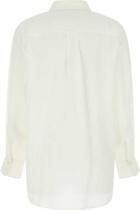 Chloé Topwear for Women Chloé White Linen Oversize Shirt