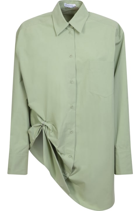 Fashion for Women J.W. Anderson Eyelets Oversize Green Shirt