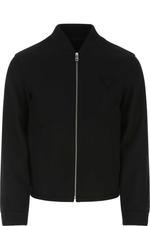 Coats & Jackets for Men Prada Black Felt Jacket