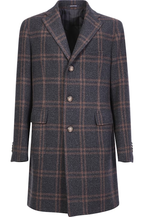 Fashion for Men Tagliatore Wool Coat In Grey/brown