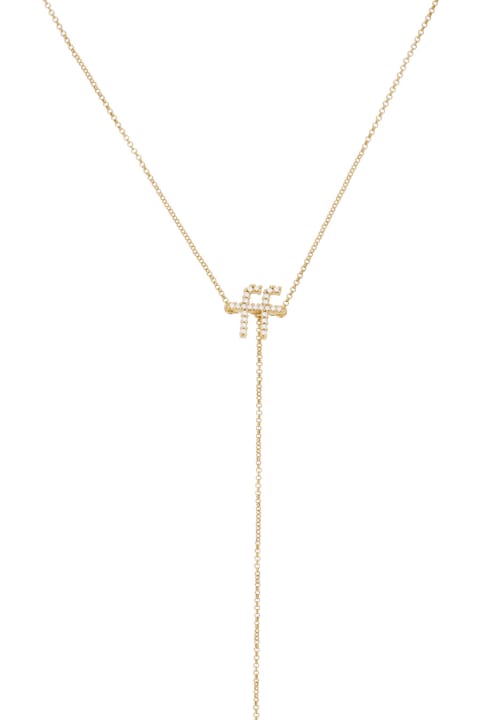 ウィメンズ ネックレス Forte_Forte Gold Tone Necklace With Pearl Detail In Bronze Woman