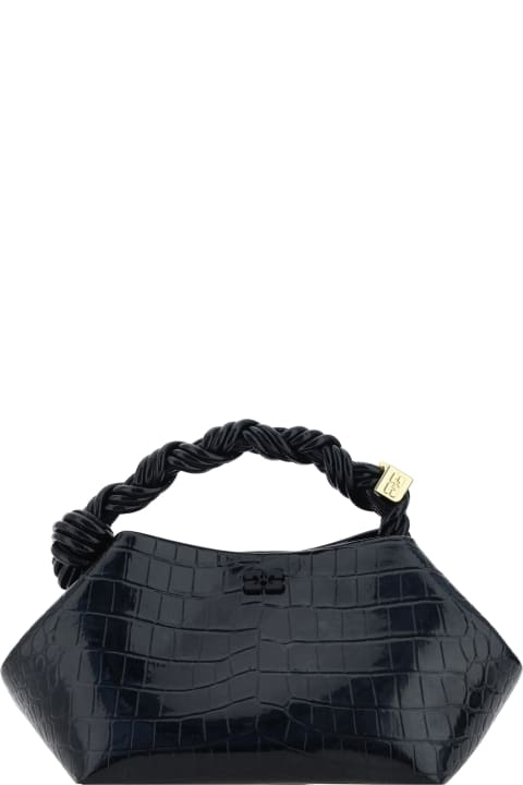 Ganni for Women Ganni Small 'bou Cocco' Bag In Black Recycled Leather Blend