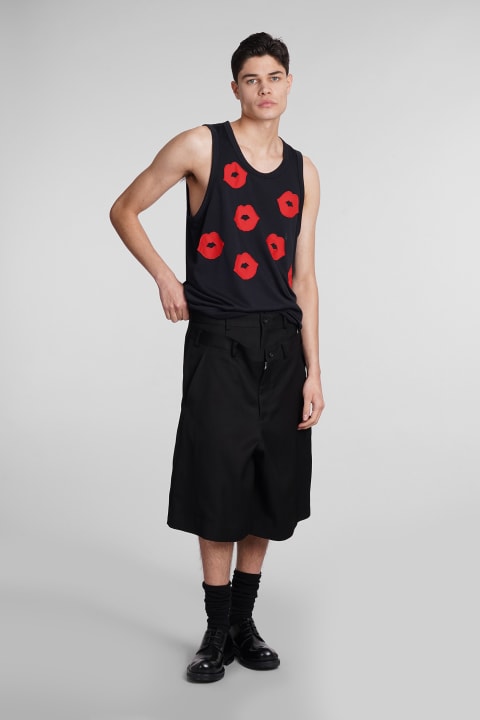 Comme Des Garçons Homme Plus Topwear for Men Comme Des Garçons Homme Plus Tank Top In Black Polyester