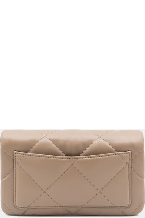 Homeware Tory Burch Light Stone Leather Shoulder Bag