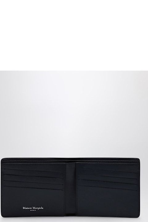 Maison Margiela Accessories for Men Maison Margiela Dark Blue Leather Bi-fold Wallet