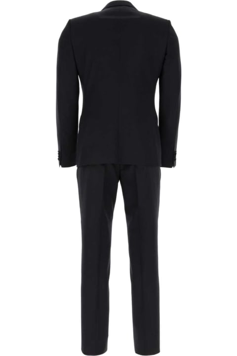 メンズ スーツ Zegna Black Wool Blend Suit