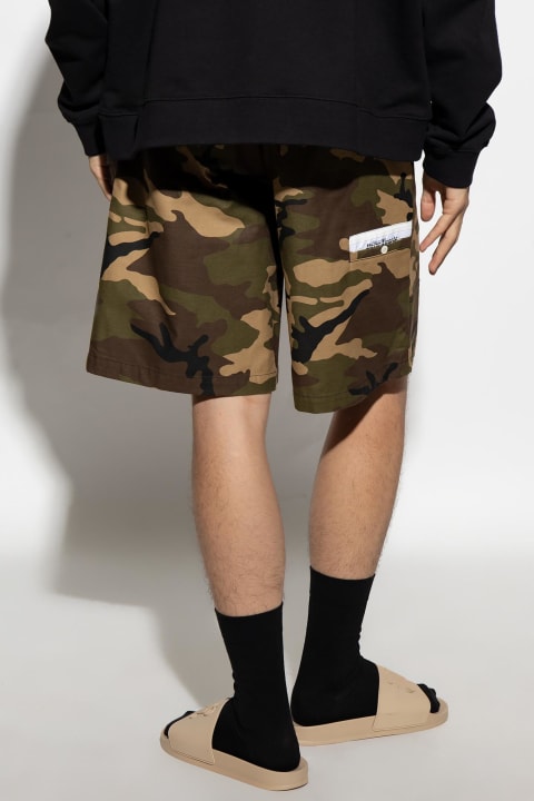 Palm Angels for Men Palm Angels Camouflage-printed Wide-leg Shorts