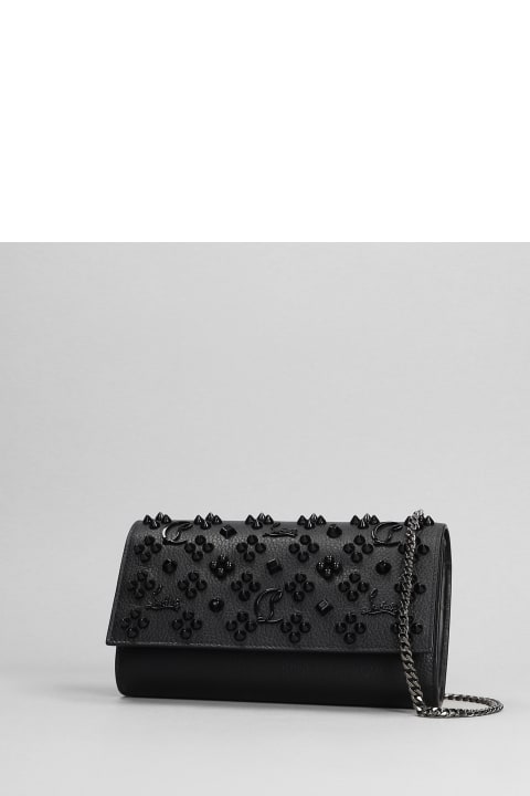 Christian Louboutin Sale for Women Christian Louboutin Paloma Clutch In Black Leather