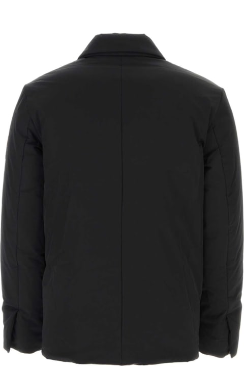 Ferragamo for Men Ferragamo Black Stretch Nylon Padded Jacket