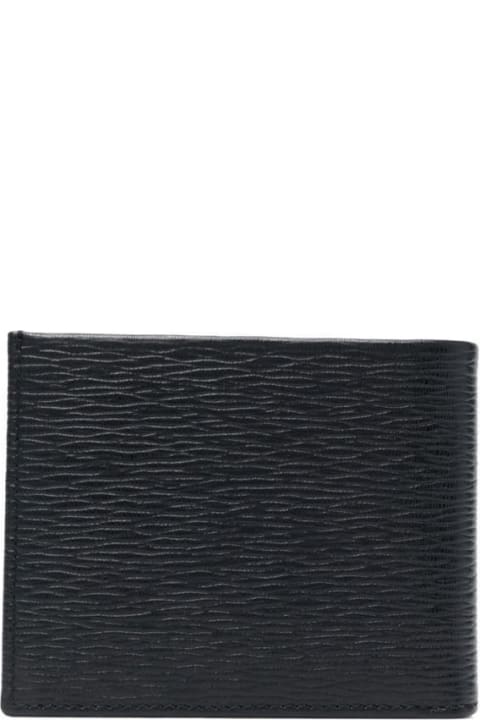 أدوات منزلية Ferragamo Black Revival Wallet With Gancini Logo In Leather Man