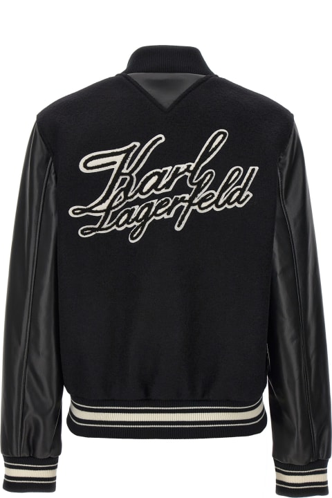 Karl Lagerfeld Coats & Jackets for Women Karl Lagerfeld Logo Bomber Jacket