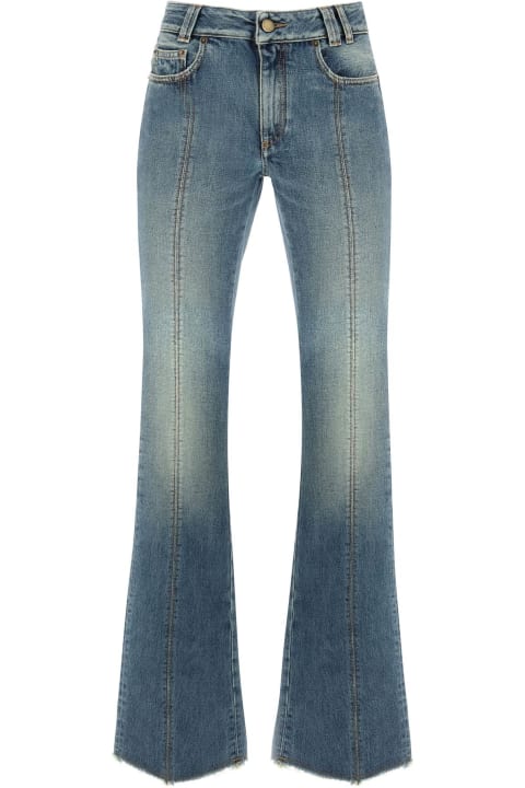 Alessandra Rich Jeans for Women Alessandra Rich Flared Jeans With Crystal Rose