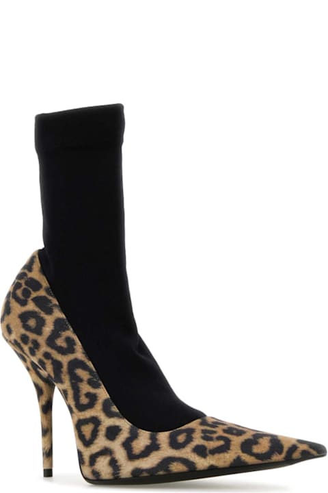 Homeware Balenciaga Printed Suede Avenue Sock Pumps