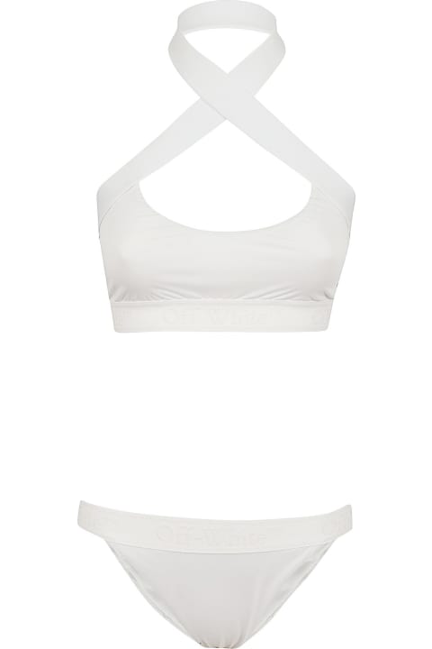 Off-White Swimwear for Women Off-White Logoband Cross Bikini